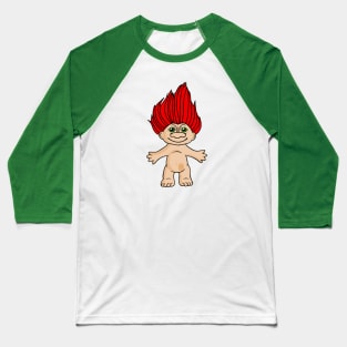 Crazy haired toy with ostomy bag Baseball T-Shirt